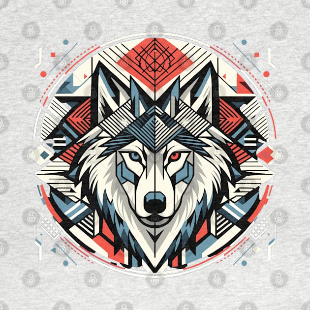 Abstract Animal Wolf 1 by sapphire seaside studio